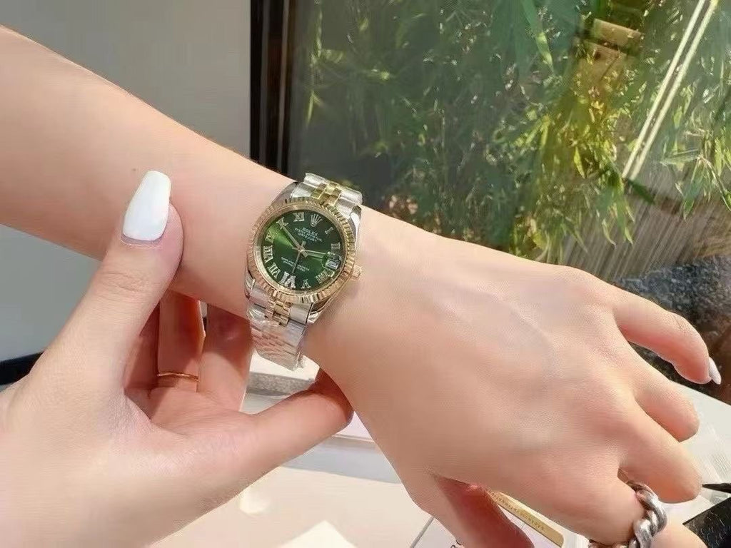 Rolex Green Dial Two-Tone Watch — model